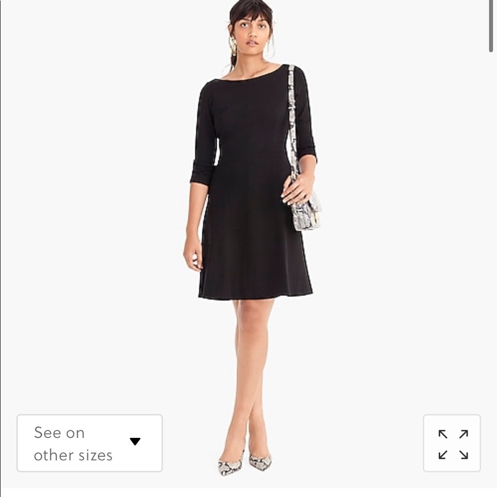 New J crew fit & flare sheath dress stretch ponte - Picture 2 of 6